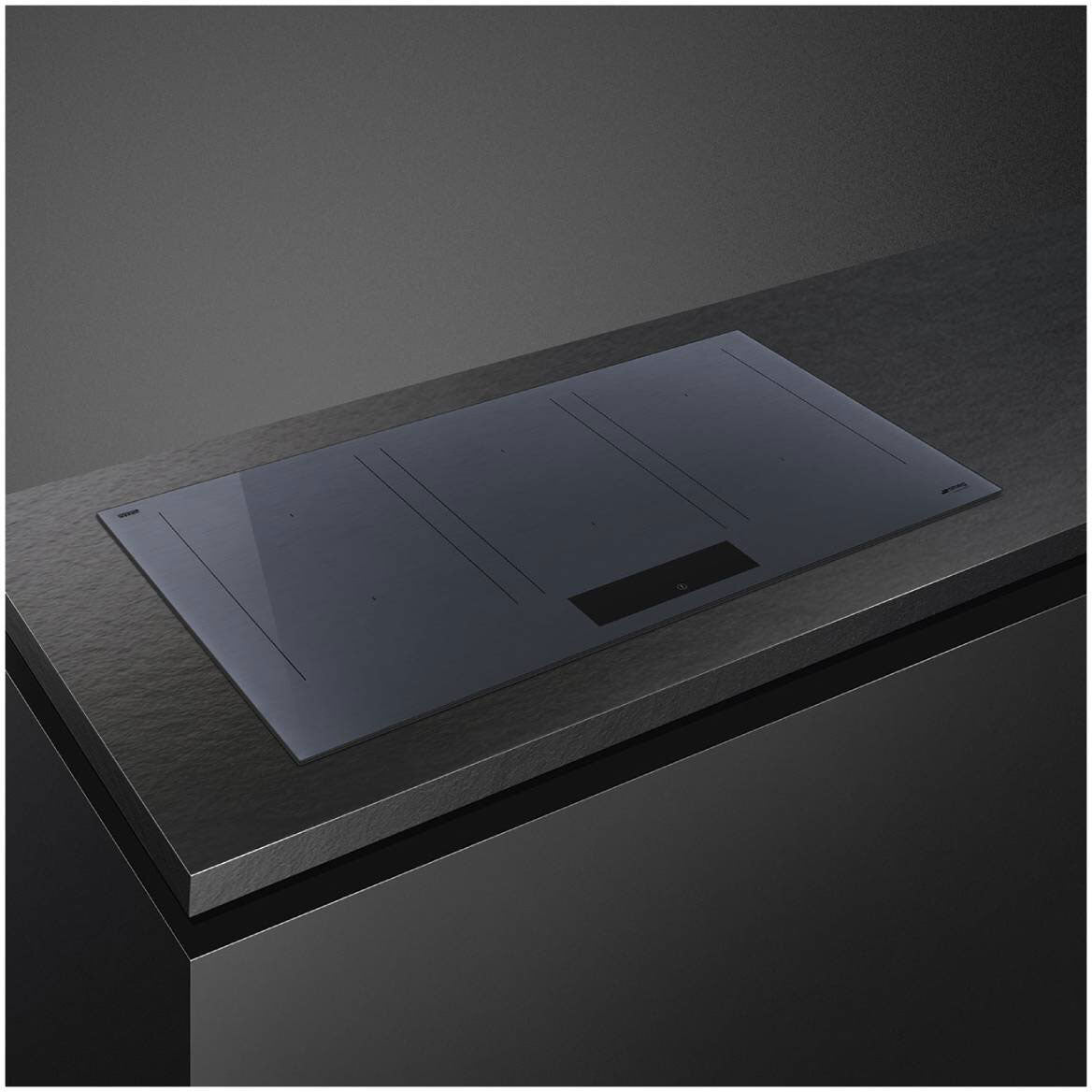 Smeg 90cm Linea Multizone Induction Cooktop Neptune Grey SIM1964DG