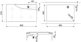 Smeg 90cm Linea Multizone Induction Cooktop Neptune Grey SIM1964DG
