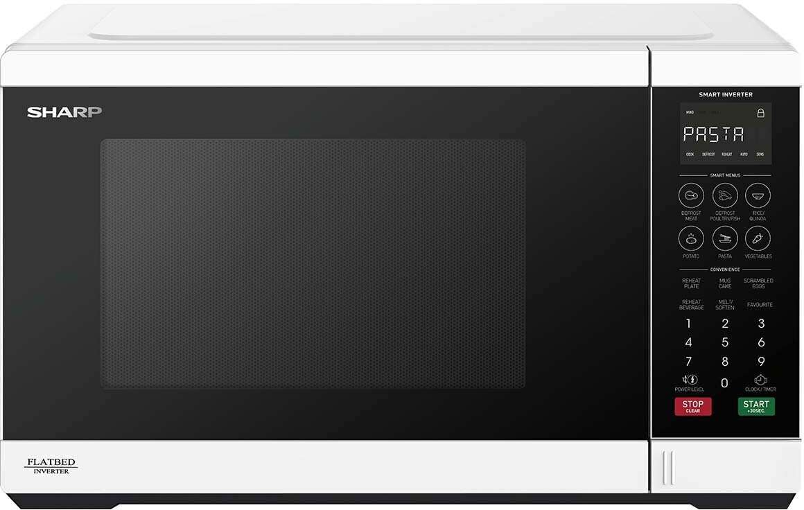 Sharp 32L 1200W Flatbed Microwave White SM327FHW