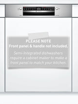Bosch Series 4 60cm Semi-Integrated Dishwasher Stainless Steel Panel SMI4HTS01A