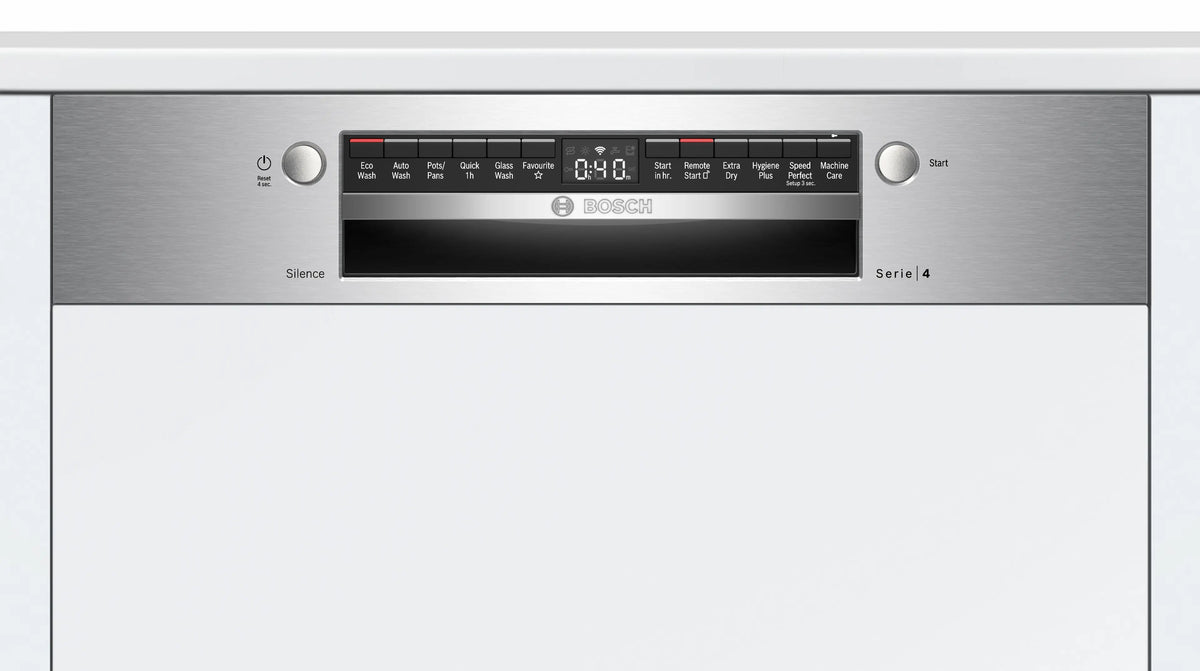 Bosch Series 4 60cm Semi-Integrated Dishwasher Stainless Steel Panel SMI4HTS01A