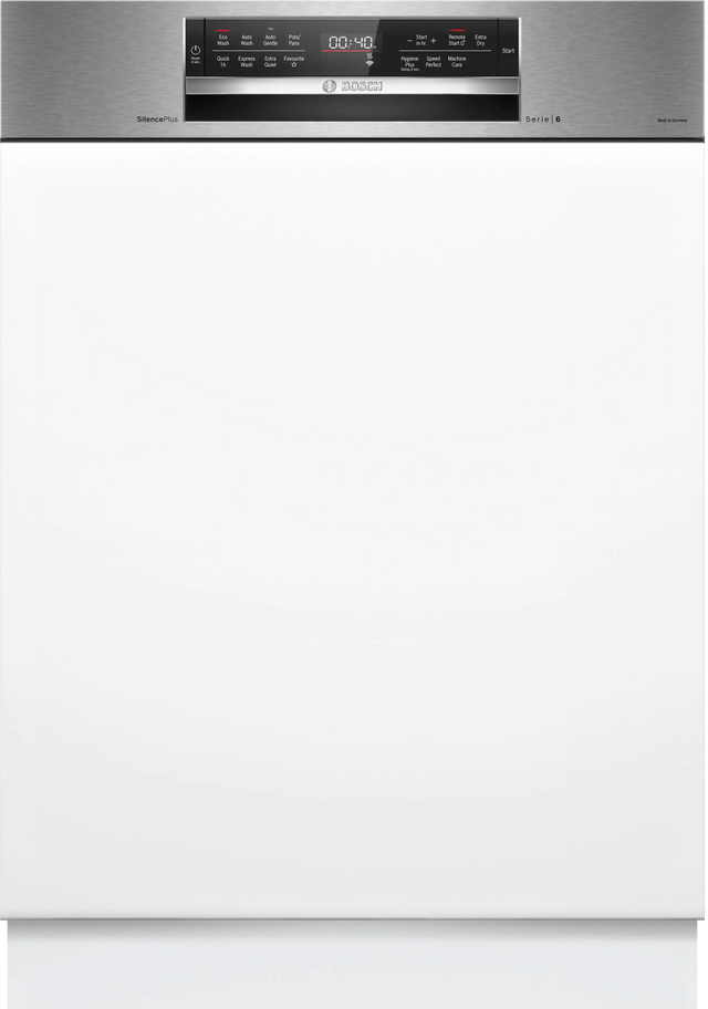 Bosch Series 6 60cm Semi-Integrated Dishwasher Stainless Steel Panel SMI6HCS01A