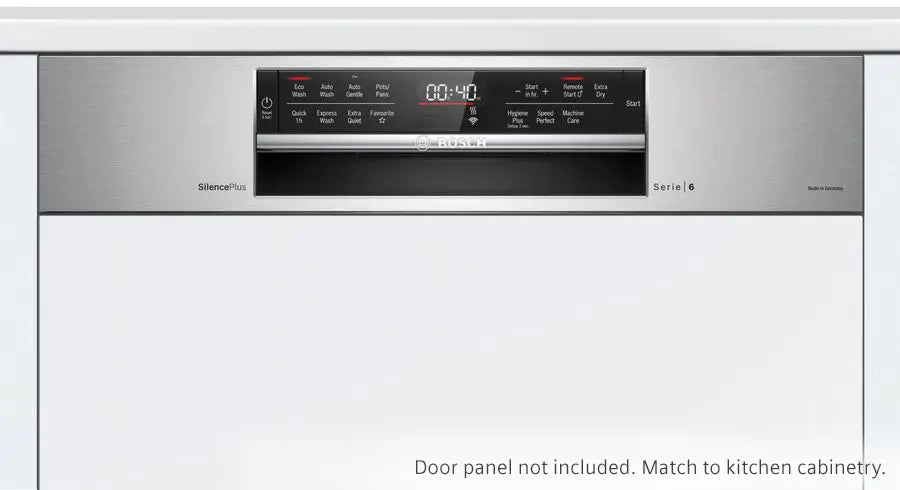 Bosch Series 6 60cm Semi-Integrated Dishwasher Stainless Steel Panel SMI6HCS01A