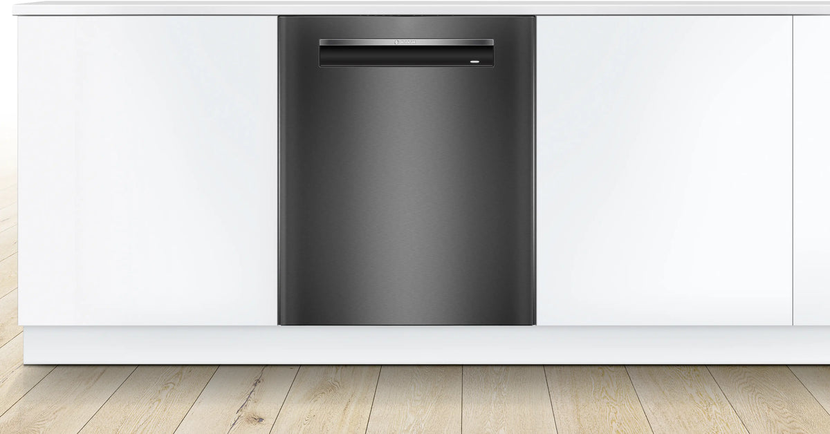 Bosch Series 6 60cm Built Under Dishwasher Brushed Black Stainless Steel SMP6HCB01A