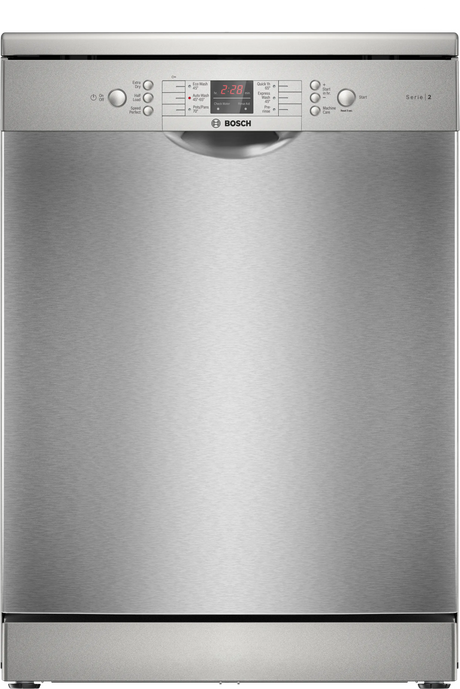 Bosch Series 2 60cm Freestanding Dishwasher Brushed Steel Anti-Fingerprint SMS26AI03A