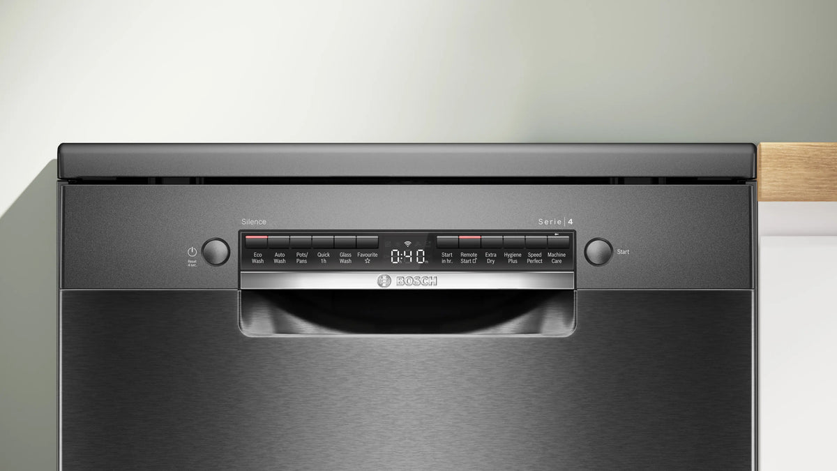 Bosch Series 4 60cm Freestanding Dishwasher Black Inox SMS4HVB01A