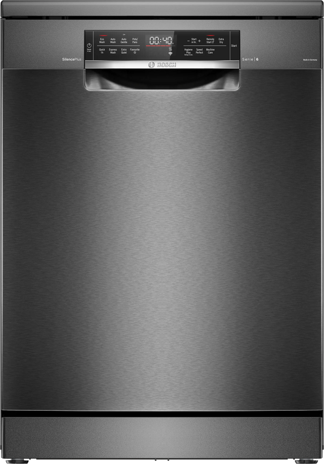 Bosch Series 6 60cm Freestanding Dishwasher Black Inox SMS6HCB01A