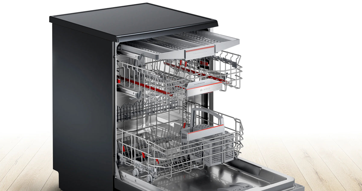 Bosch Series 6 60cm Freestanding Dishwasher Black Inox SMS6HCB01A