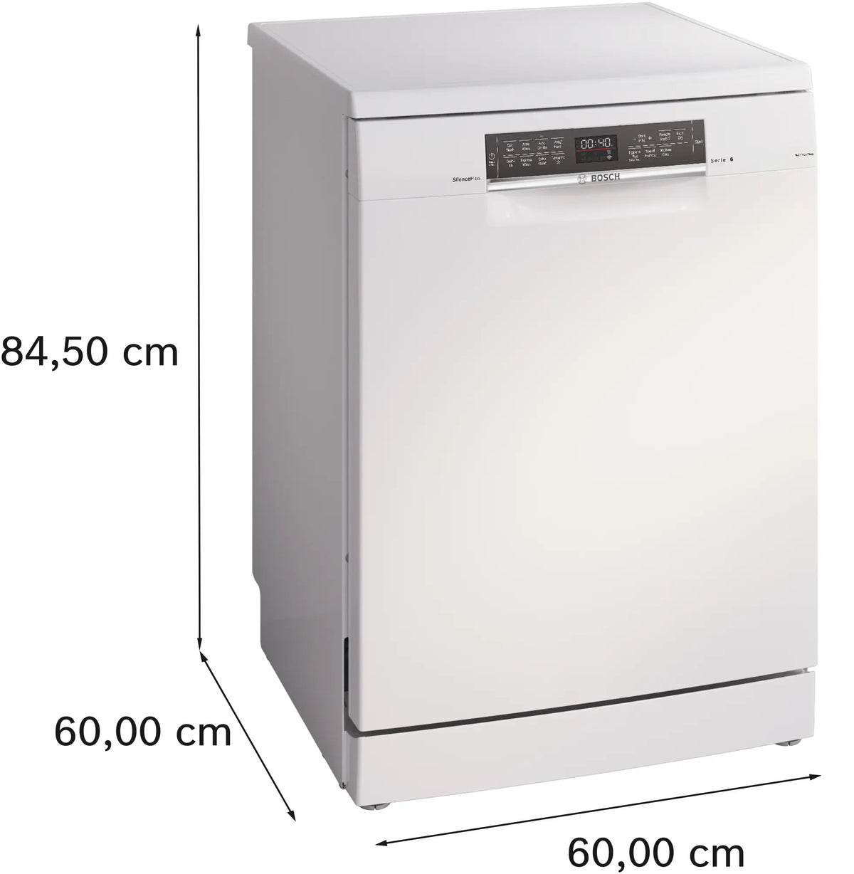 Bosch Series 6 60cm Freestanding Dishwasher White SMS6HCW01A