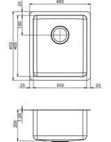 Oliveri Sonetto Inset/Undermount Single Bowl Sink SN30TU