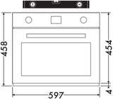 Smeg 45cm Linea Combi Steam Oven Black SO4102S3B3