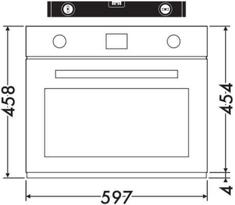 Smeg 45cm Linea Combi Steam Oven Black SO4102S3B3