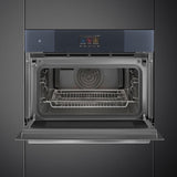Smeg 45cm Linea Compact Omnichef Oven Neptune Grey SO4104APG