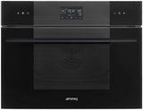 Smeg 60cm Linea Compact Electric Oven Pure Black SOA4102M1B3