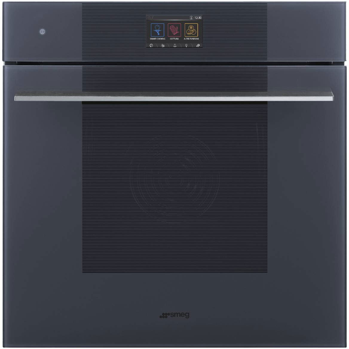 Smeg 45cm Linea Combi Microwave Electric Built-In Oven Neptune Grey SOA4102M1G