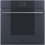 Smeg 45cm Linea Combi Microwave Electric Built-In Oven Neptune Grey SOA4102M1G