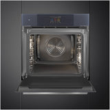 Smeg 45cm Linea Combi Microwave Electric Built-In Oven Neptune Grey SOA4102M1G