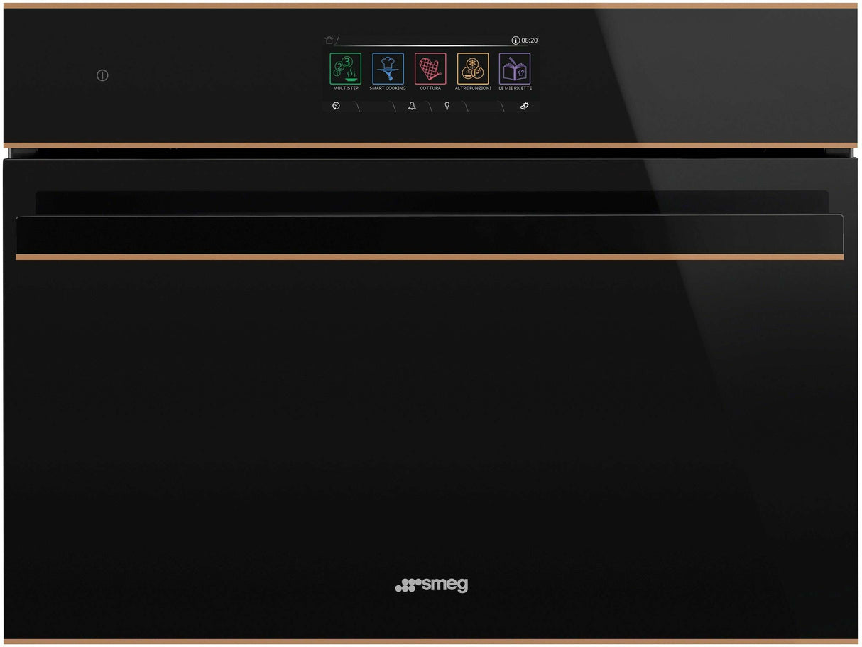 Smeg 45cm Dolce Stil Novo Multitech Electric Oven Copper Trim SOA4606WAPNR