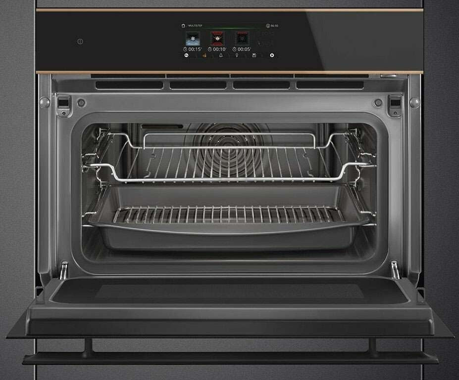 Smeg 45cm Dolce Stil Novo Multitech Electric Oven Copper Trim SOA4606WAPNR