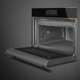 Smeg 45cm Dolce Stil Novo Multitech Electric Oven Copper Trim SOA4606WAPNR