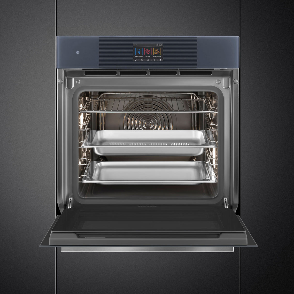 Smeg 60cm Linea Combi Steam Oven Neptune Grey SOA6104S4PG