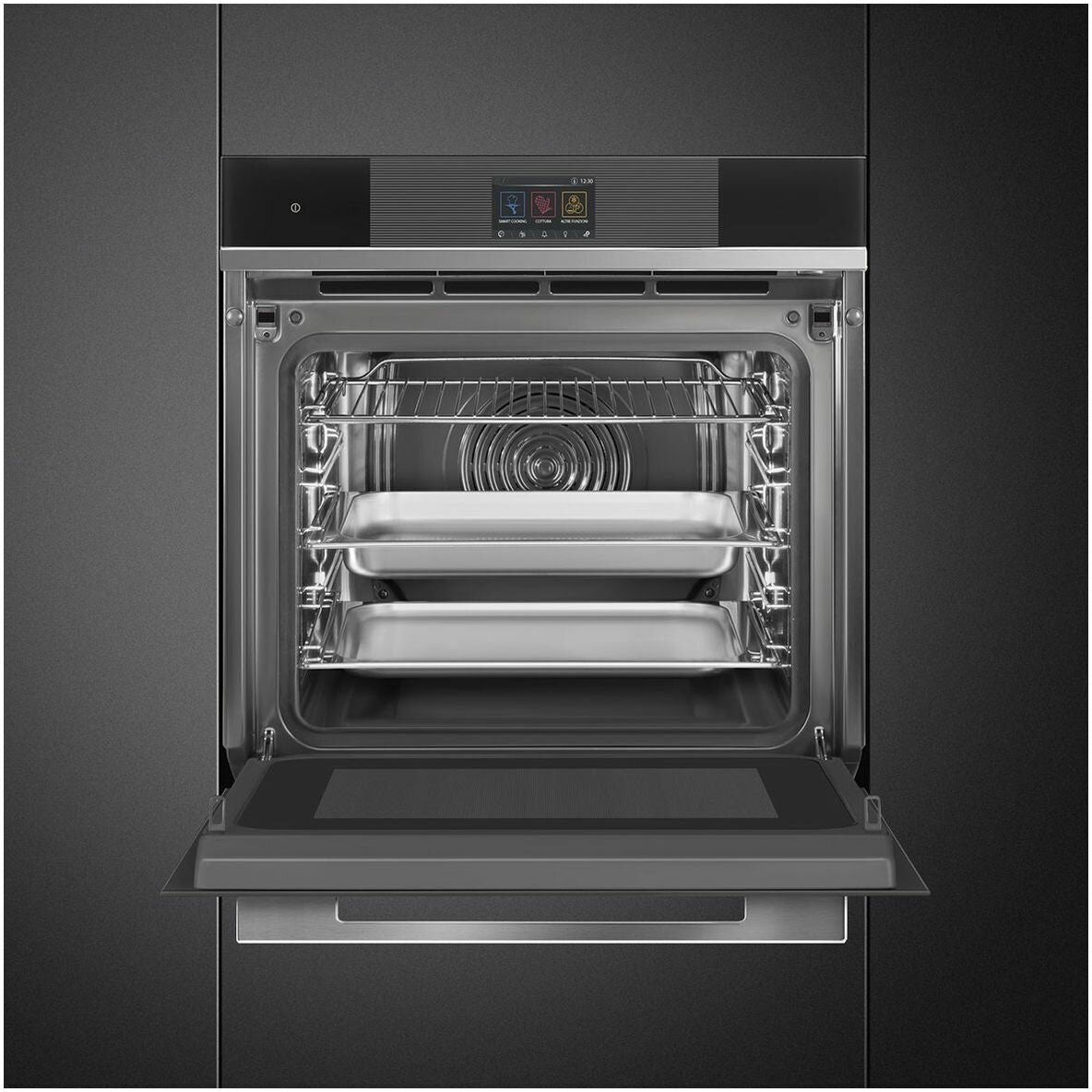 Smeg 60cm Linea Combi Steam Oven Black SOA6104S4PN