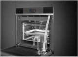 Smeg 60cm Linea Combi Steam Oven Black SOA6104S4PN