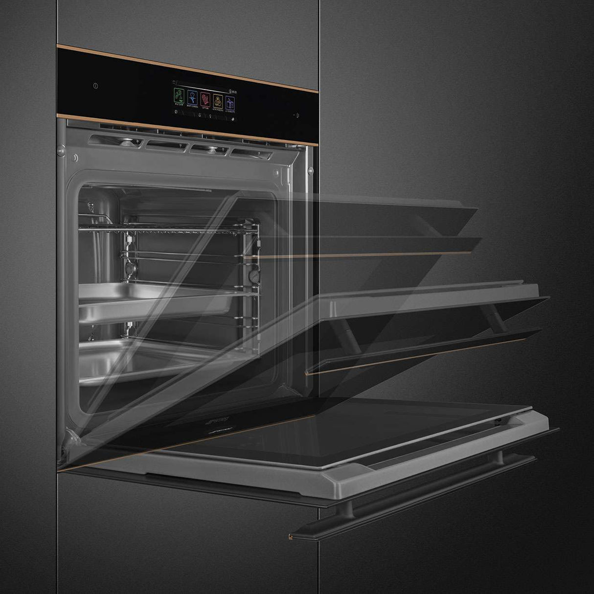 Smeg 60cm Dolce Stil Novo Combi Steam Oven Black SOA6606WS4PNR