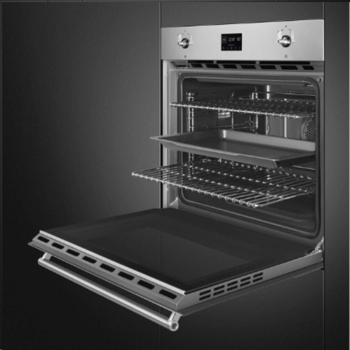 Smeg 76cm Classic Thermoseal Electric Oven Stainless Steel SOPA3302TPX