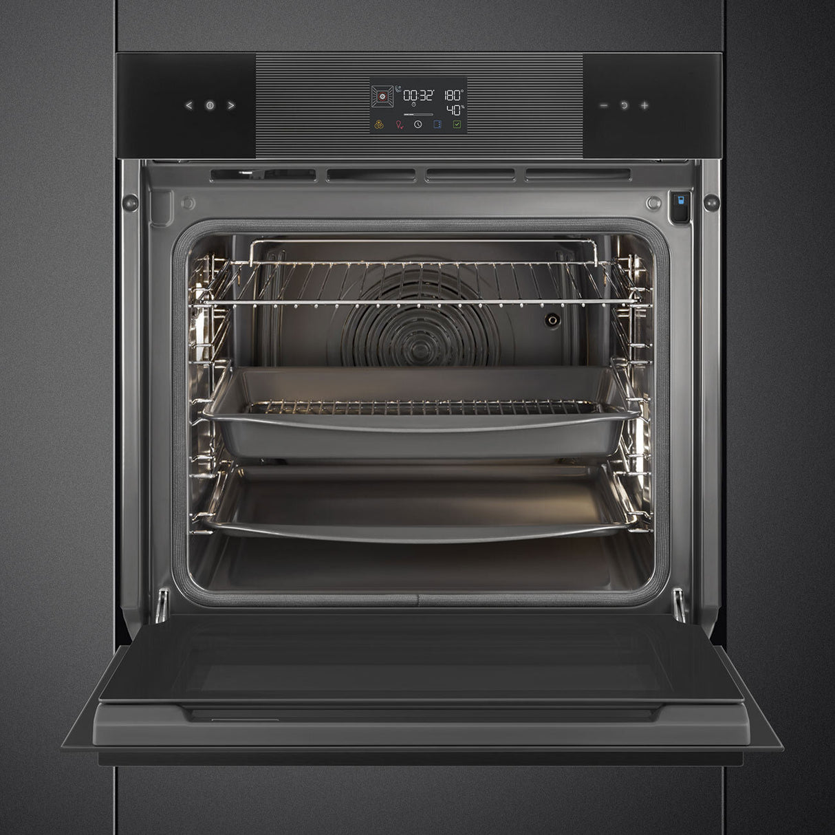 Smeg 60cm Linea Combi Steam Oven Black SOPA6102S2PB3