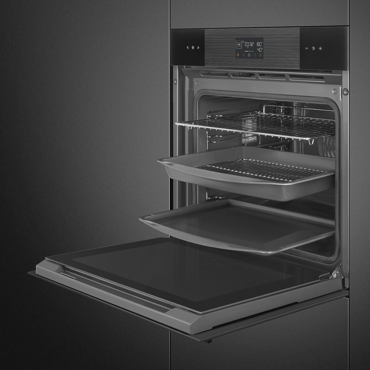 Smeg 60cm Linea Combi Steam Oven Black SOPA6102S2PB3