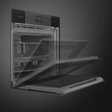 Smeg 60cm Linea Combi Steam Oven Black SOPA6102S2PB3