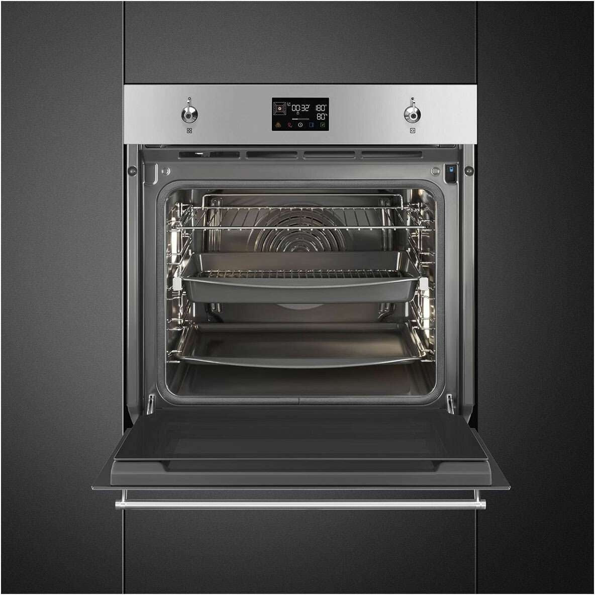Smeg 60cm Classic Pyrolytic Electric Steam Oven SOPA6302S2PX