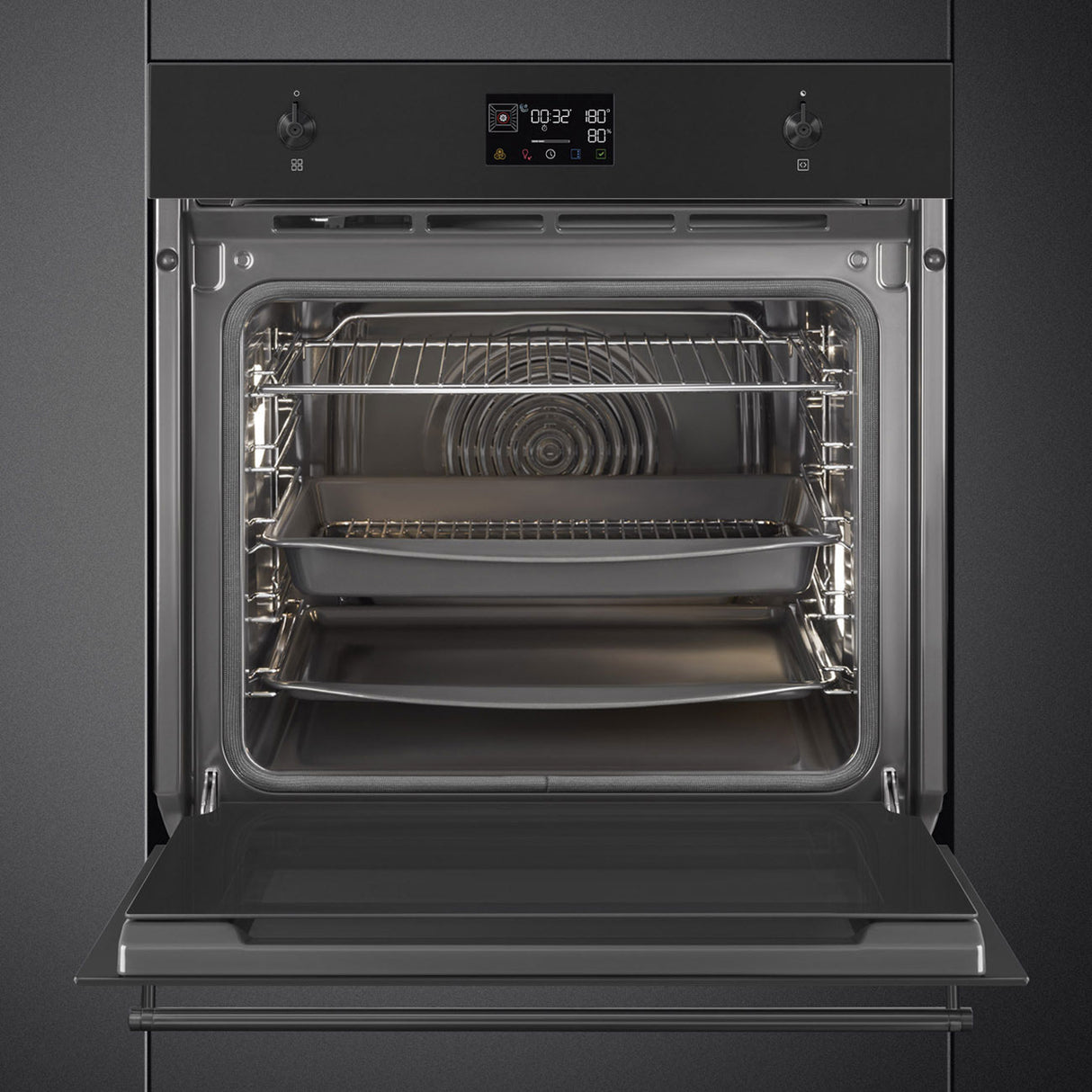 Smeg 60cm Classic Pyrolytic Oven Matte Black SOPA6302TN