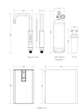Puretec Sparkling, Chilled & Filtered Water Smart Tap Black SPARQ-S5-BK