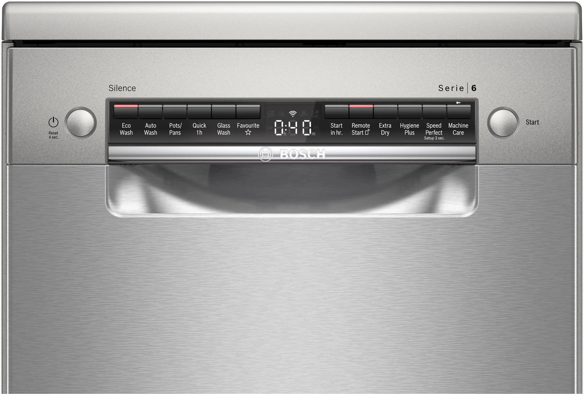 Bosch Series 6 45cm Freestanding Dishwasher Brushed Steel SPS6IKI01A