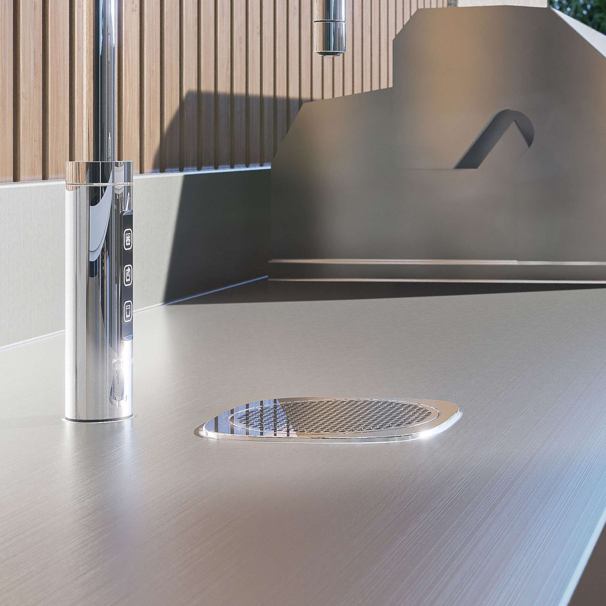 Puretec SPARQ Stand Alone Font Drip Tray Chrome SQ-FONT-CH