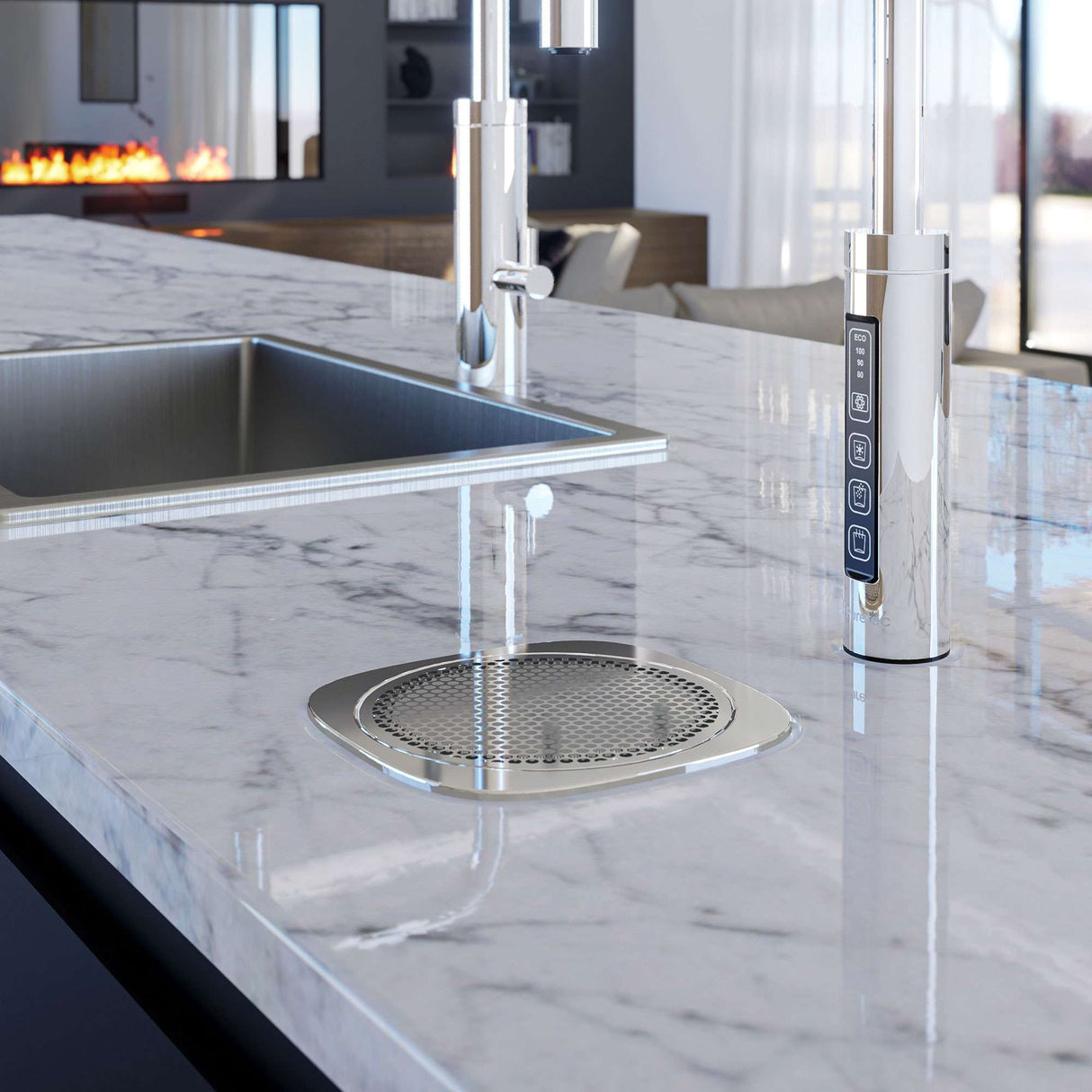 Puretec SPARQ Stand Alone Font Drip Tray Chrome SQ-FONT-CH
