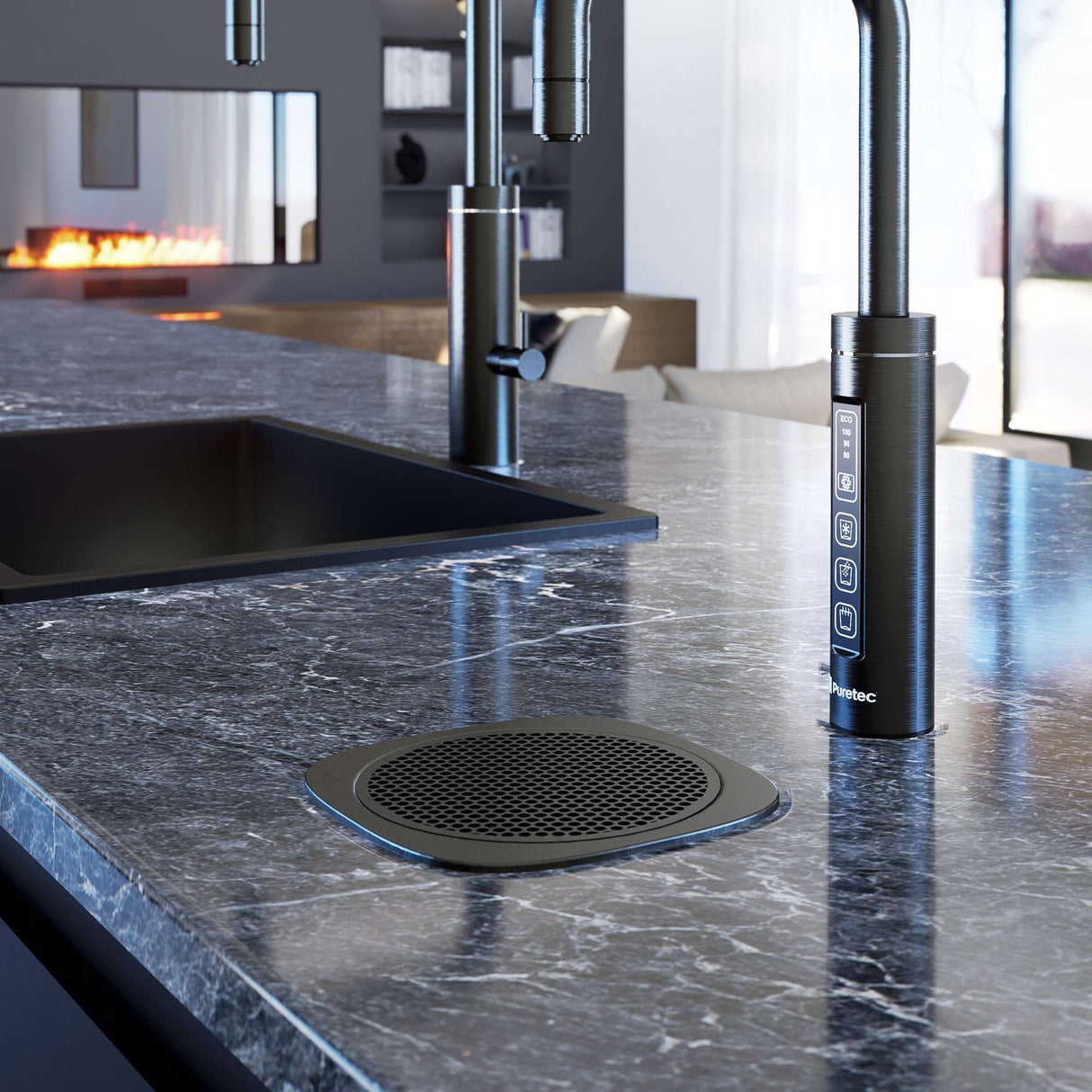 Puretec SPARQ Stand Alone Font Drip Tray Gunmetal SQ-FONT-GM