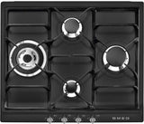 Smeg 60cm Black Enamel Gas Cooktop SRA964NGH