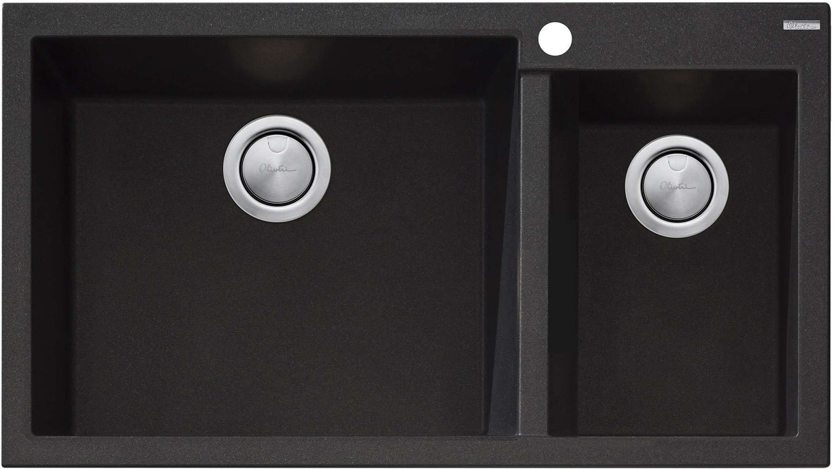 Oliveri Santorini Black 1 & 1/2 Bowl Inset Sink ST-BL1575