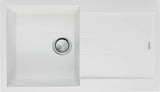 Oliveri Santorini White Single Bowl Inset Sink With Drainer ST-WH1520