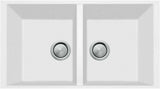Oliveri Santorini White Piccolo Double Bowl Undermount Sink ST-WH1573U