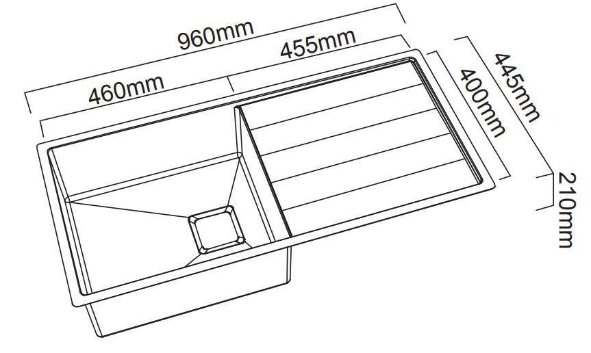 Abey Lugano Single Bowl Undermount Sink ST460SU