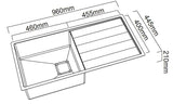 Abey Lugano Single Bowl Undermount Sink ST460SU