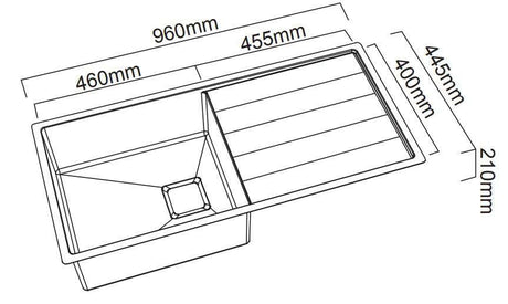 Abey Lugano Single Bowl Undermount Sink ST460SU