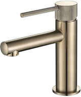 Modern National Star Mini Basin Mixer Tap Brushed Nickel STRM001BN+STRM001BN-H2