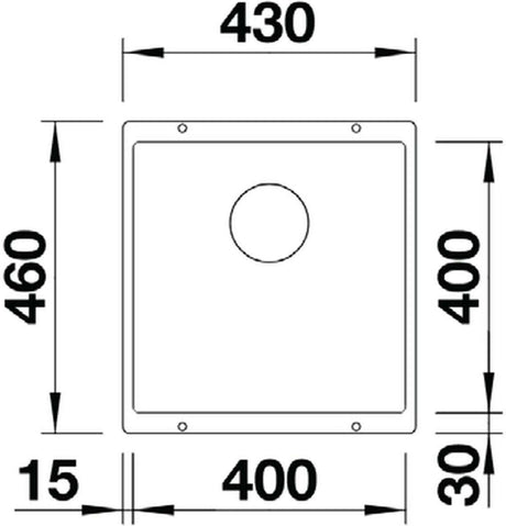 Blanco Black Single Bowl Undermount Granite Sink SUBLINE400UBK5 526856