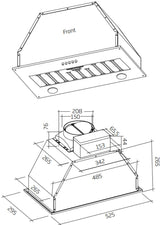 Schweigen 60cm Non-Silent 1080m3/hr Stainless Steel Undermount Rangehood SWU-6
