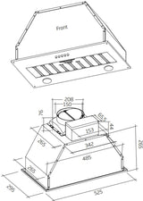 Schweigen 60cm Non-Silent 1080m3/hr Black Undermount Rangehood SWU-6B
